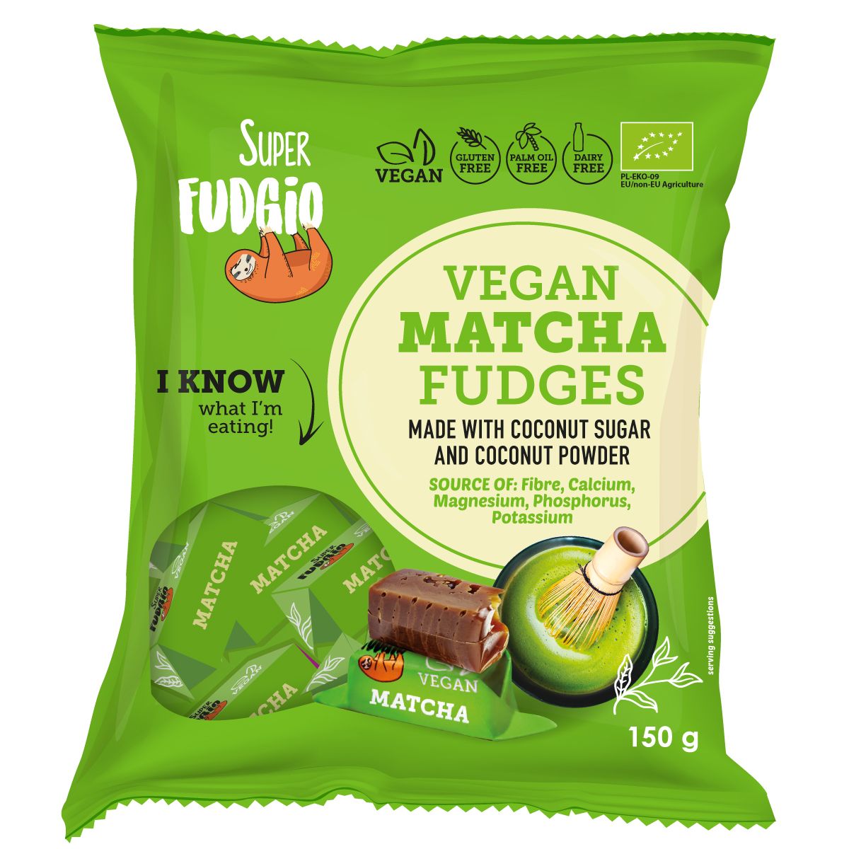 Super Fudgio Melkefri Matchafudge ØKO