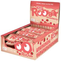 Roo'bar Jordbær med rosa glasur - 30g ØKO