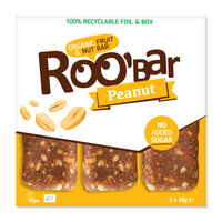Roo'bar Peanøtt 3x30g ØKO