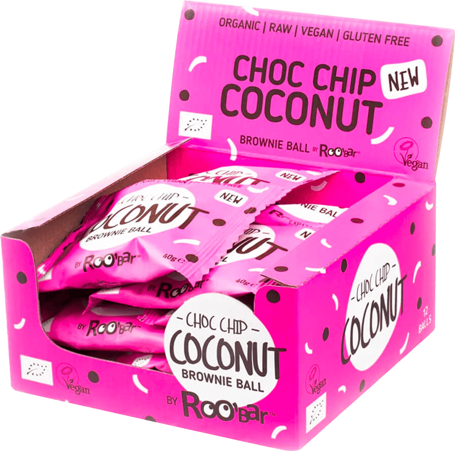 Roo'bar Brownie Ball Choc Chip Coconut ØKO