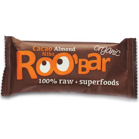 Roo'bar Kakaobiter og mandler - 30g ØKO