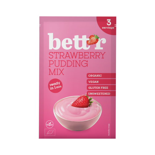 Bett'r Jordbærpudding Miks (3 porsj.) ØKO
